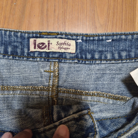 Denim A-Line Skirt with Frayed Hem - Picture 2 of 4